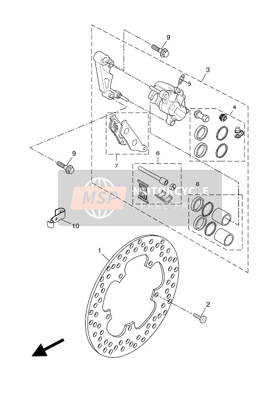 Yamaha X-MAX 125 ABS 2017 Front Brake Caliper for a 2017 Yamaha X-MAX 125 ABS